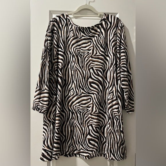 NWOT Jessica London Stretch Knit Keyhole Swing Tunic - Picture 2 of 4